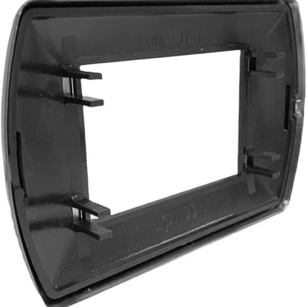 Placchetta per interruttore in metallo a 3 4 7 posti argento opaco cassetta 503 compatibile con living international supporto cover - enzoled