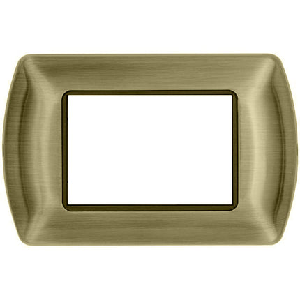 Placchetta per interruttore in metallo a 3 4 7 posti ottone cassetta 503 compatibile con living international supporto cover - enzoled