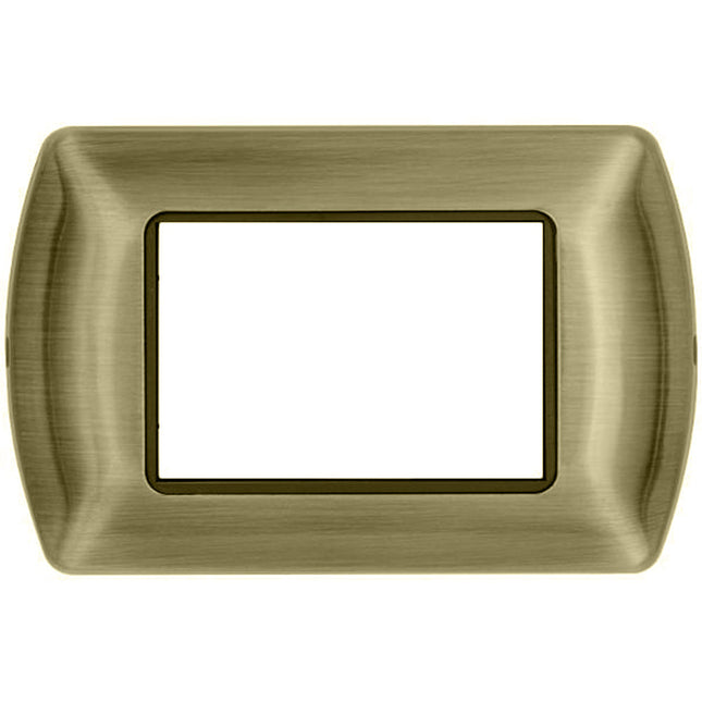 Placchetta per interruttore in metallo a 3 4 7 posti ottone cassetta 503 compatibile con living international supporto cover - enzoled