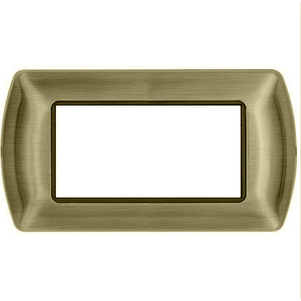 Placchetta per interruttore in metallo a 3 4 7 posti ottone cassetta 503 compatibile con living international supporto cover - enzoled