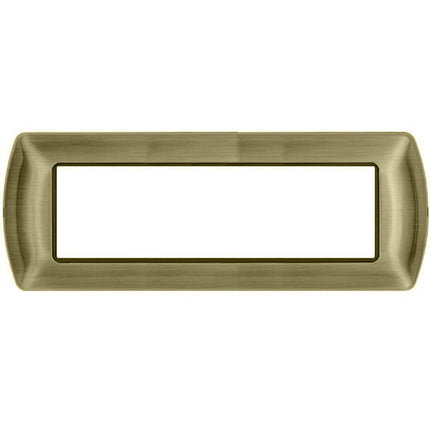 Placchetta per interruttore in metallo a 3 4 7 posti ottone cassetta 503 compatibile con living international supporto cover - enzoled