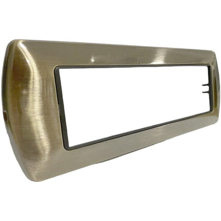 Placchetta per interruttore in metallo a 3 4 7 posti ottone cassetta 503 compatibile con living international supporto cover - enzoled