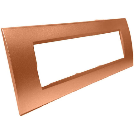 Placchetta a 3 4 7 posti arancio cassetta 503 compatibile con living light supporto cover - enzoled