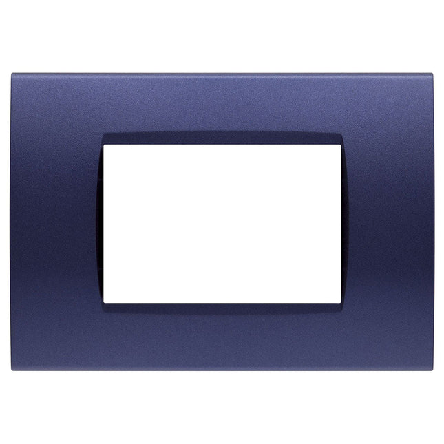 Placchetta a 3 4 7 posti blu navy cassetta 503 compatibile con bticino living light supporto cover - enzoled