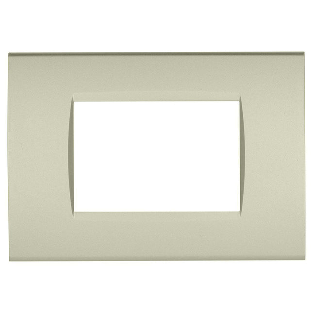 Placchetta a 3 4 7 posti champagne cassetta 503 compatibile con living light supporto cover - enzoled