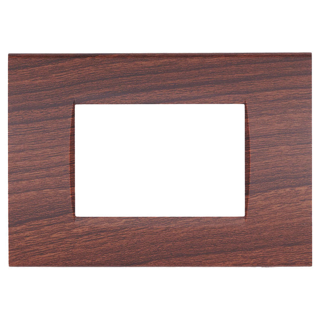 Placchetta a 3 4 7 posti color noce cassetta 503 compatibile con living light supporto cover - enzoled