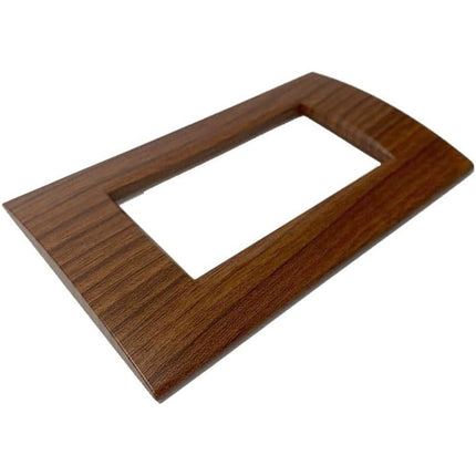 Placchetta a 3 4 7 posti color noce cassetta 503 compatibile con living light supporto cover - enzoled