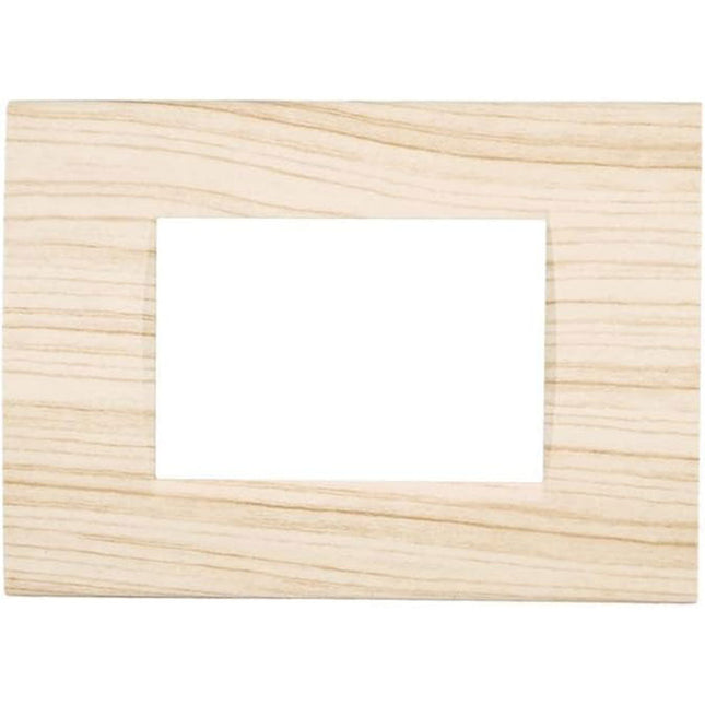 Placchetta a 3 4 7 posti legno chiaro cassetta 503 compatibile con living light supporto cover - enzoled