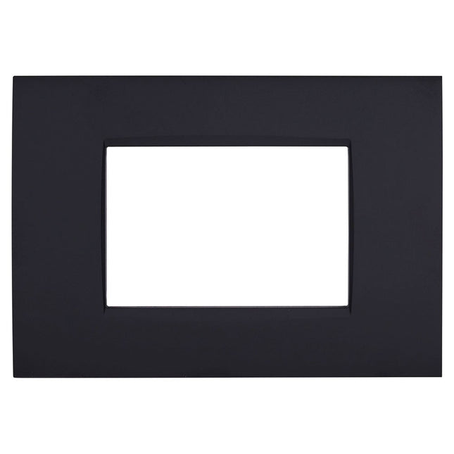 Placchetta a 3 4 7 posti nera cassetta 503 compatibile con living light supporto cover - enzoled