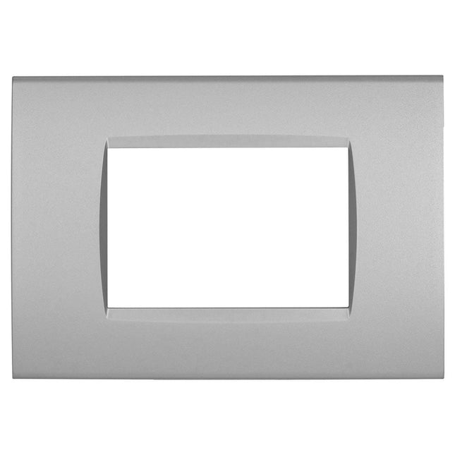 Placchetta a 3 4 7 posti silver cassetta 503 compatibile con living light supporto cover - enzoled