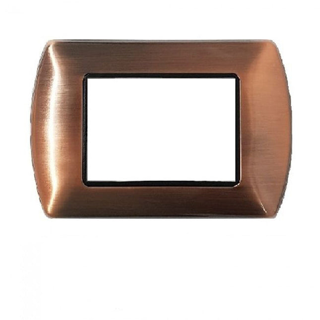 Placchetta in metallo a 3 4 7 posti rame cassetta 503 compatibile con living international supporto cover - enzoled