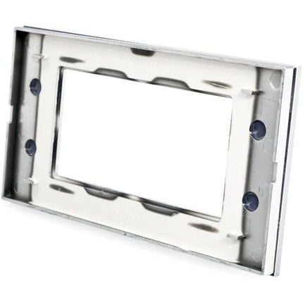 Placchetta in vetro a 3 4 7 posti nera cassetta 503 compatibile con living light supporto cove - enzoled