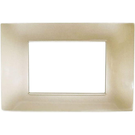 Placchetta per interruttore a 3 4 7 posti champagne cassetta 503 compatibile con vimar plana supporto cover - enzoled