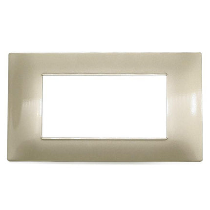 Placchetta per interruttore a 3 4 7 posti champagne cassetta 503 compatibile con vimar plana supporto cover - enzoled