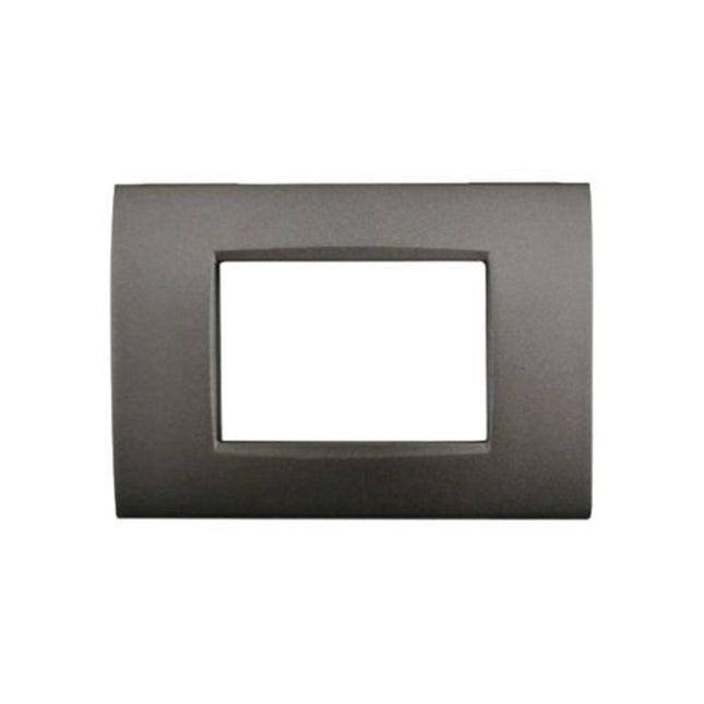 Placchetta per interruttore a 3 4 7 posti grigio antracite cassetta 503 compatibile con living air supporto cover - enzoled