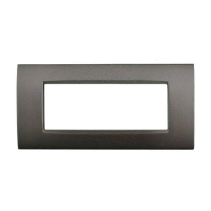 Placchetta per interruttore a 3 4 7 posti grigio antracite cassetta 503 compatibile con living air supporto cover - enzoled