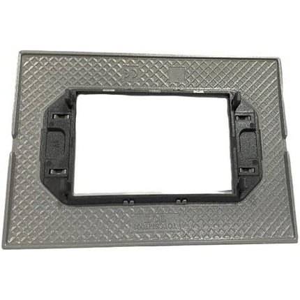 Placchetta per interruttore a 3 4 7 posti grigio pietra cassetta 503 compatibile con living air supporto cover - enzoled