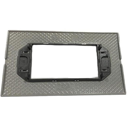 Placchetta per interruttore a 3 4 7 posti grigio pietra cassetta 503 compatibile con living air supporto cover - enzoled