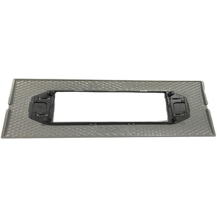 Placchetta per interruttore a 3 4 7 posti grigio pietra cassetta 503 compatibile con living air supporto cover - enzoled