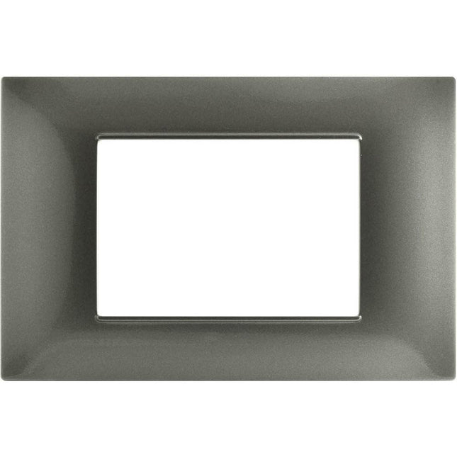 Placchetta per interruttore a 3 4 7 posti grigio scuro cassetta 503 compatibile con vimar plana supporto cover - enzoled
