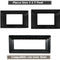 Placchetta per interruttore a 3 4 7 posti nero cassetta 503 compatibile con btcino matix supporto cover - enzoled