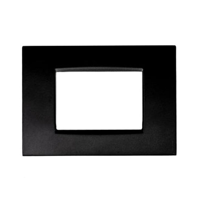 Placchetta per interruttore a 3 4 7 posti nero cassetta 503 compatibile con living air supporto cover - enzoled