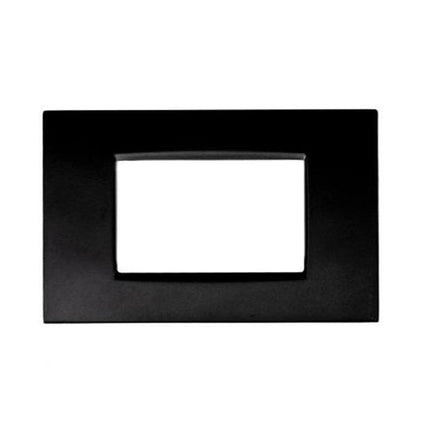 Placchetta per interruttore a 3 4 7 posti nero cassetta 503 compatibile con living air supporto cover - enzoled