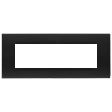 Placchetta per interruttore a 3 4 7 posti nero cassetta 503 compatibile con living air supporto cover - enzoled