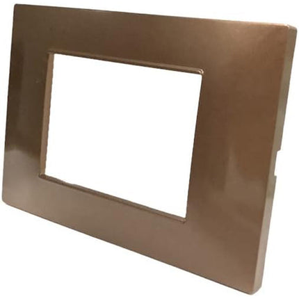 Placchetta per interruttore a 3 4 7 posti rame cassetta 503 compatibile con vimar plana supporto cover - enzoled