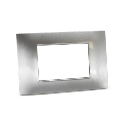 Placchetta per interruttore a 3 4 7 posti silver cassetta 503 compatibile con vimar plana supporto cover - enzoled