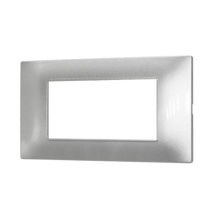 Placchetta per interruttore a 3 4 7 posti silver cassetta 503 compatibile con vimar plana supporto cover - enzoled