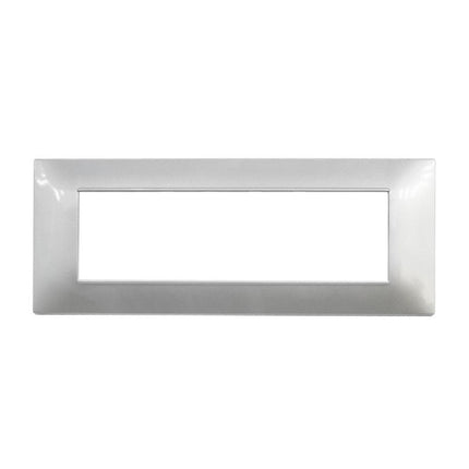 Placchetta per interruttore a 3 4 7 posti silver cassetta 503 compatibile con vimar plana supporto cover - enzoled