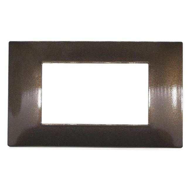 Placchetta per interruttore a 3 4 7 posti testa di moro cassetta 503 compatibile con vimar plana supporto cover - enzoled
