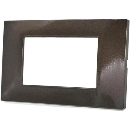 Placchetta per interruttore a 3 4 7 posti testa di moro cassetta 503 compatibile con vimar plana supporto cover - enzoled