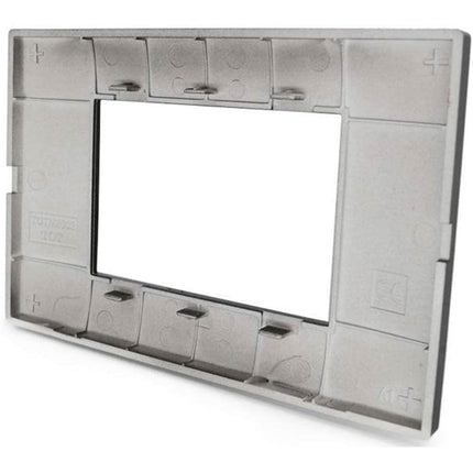 Placchetta per interruttore a 3 4 7 posti testa di moro cassetta 503 compatibile con vimar plana supporto cover - enzoled
