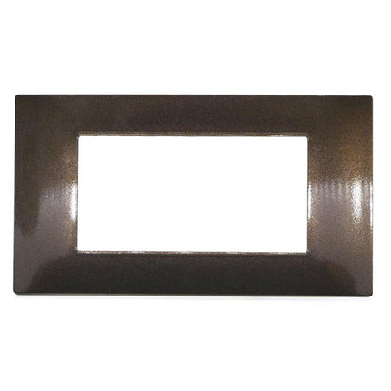 Placchetta per interruttore a 3 4 7 posti testa di moro cassetta 503 compatibile con vimar plana supporto cover - enzoled