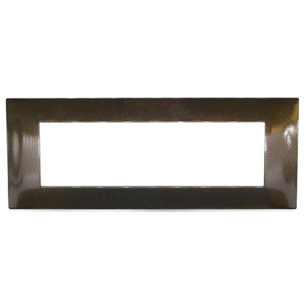 Placchetta per interruttore a 3 4 7 posti testa di moro cassetta 503 compatibile con vimar plana supporto cover - enzoled