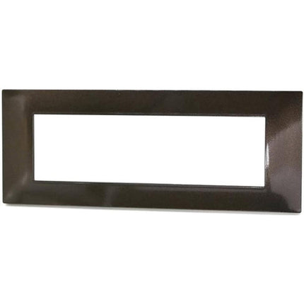 Placchetta per interruttore a 3 4 7 posti testa di moro cassetta 503 compatibile con vimar plana supporto cover - enzoled