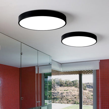 Plafoniera a led 70 watt rotonda lampada da soffitto nero lampadario a luce fredda o naturale - enzoled