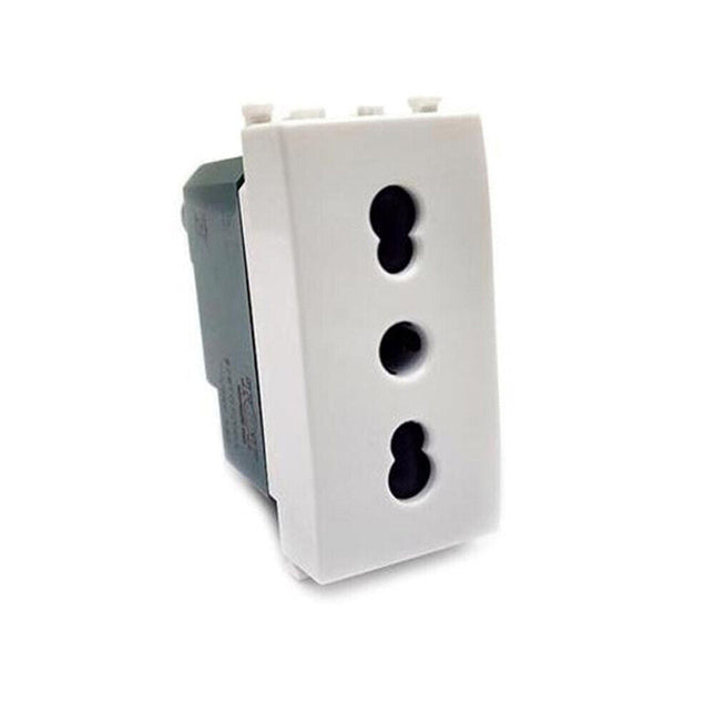 Prese bipasso bivalente 10-16A compatibile con vimar plana presa elettrica a muro spina - enzoled