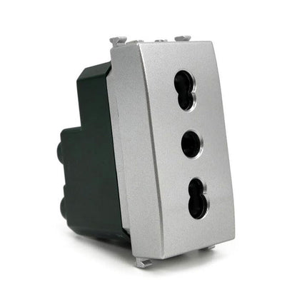 Prese bipasso bivalente 10-16A compatibile con vimar plana presa elettrica a muro spina - enzoled