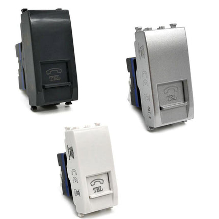 Presa telefonica rj11 compatibile con vimar plana connettore per cavo telefono - enzoled