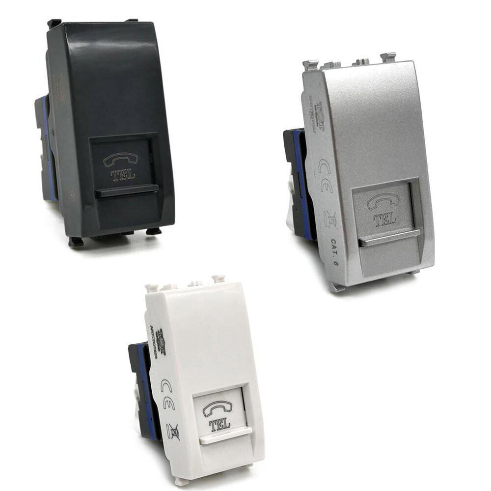 Presa telefonica rj11 compatibile con vimar plana connettore per cavo telefono - enzoled