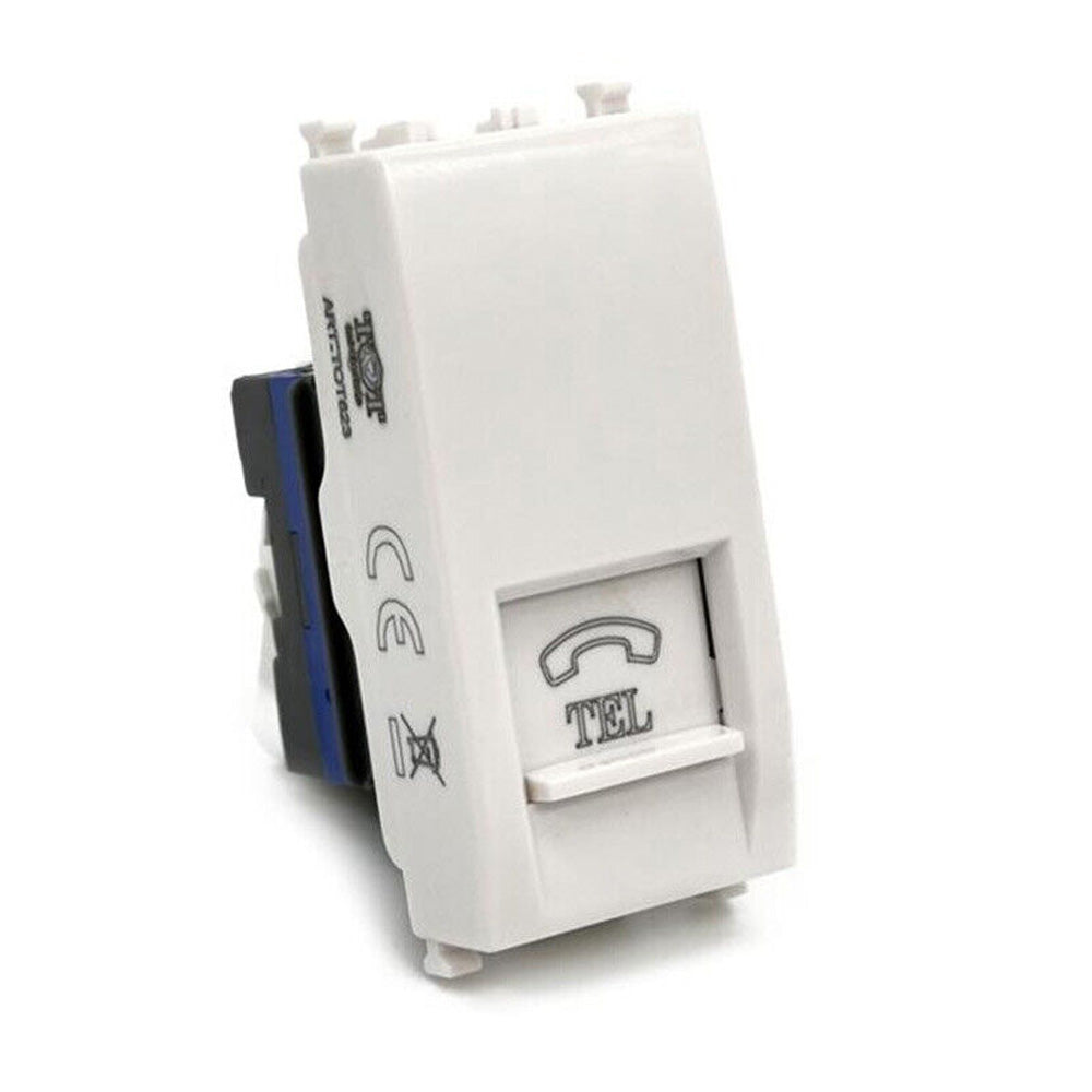 Presa telefonica rj11 compatibile con vimar plana connettore per cavo telefono - enzoled