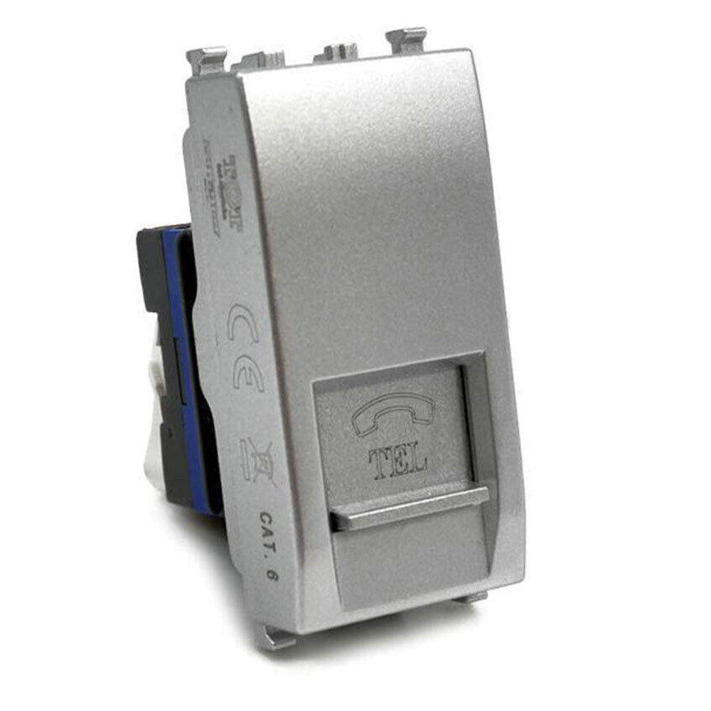 Presa telefonica rj11 compatibile con vimar plana connettore per cavo telefono - enzoled