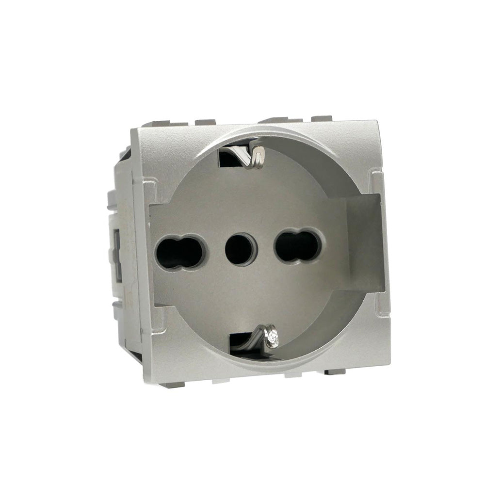 Presa schuko 16A compatibile con vimar plana prese spina 2P presa elettrica a muro spina - enzoled