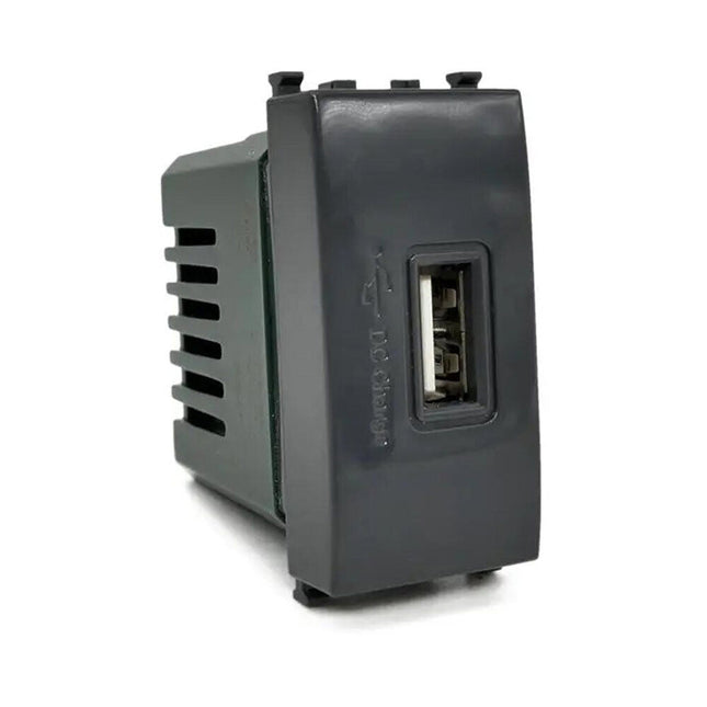 Modulo presa USB da muro per placca cassetta 503 compatibile con Vimar Plana 5V - enzoled