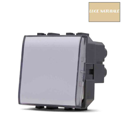 Pulsante luce notturna 2 watt compatibile con vimar plana interruttore on/off segnapassi luce calda fredda naturale blu - enzoled