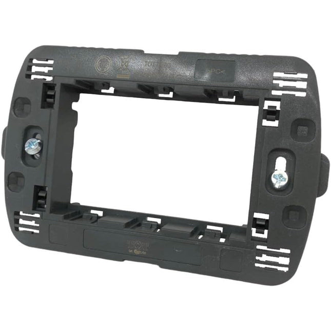 Supporto modulo per placche 3 posti compatibile con living light international cassetta 503 scatola per placchette interruttori - enzoled