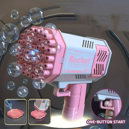 Mini mitragliatrice pistola spara bolle di sapone a batteria con luce enzoled